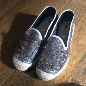 Vidorreta Silver/Gold Sequin Espadrilles